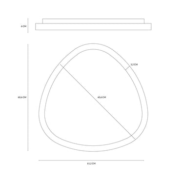 Lifering mirror 25w 3000k black Vivida international Lampade da parete